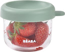 BEABA 5 oz Glass Baby Food Jars with Soft Silicone Air Tight Lids, Glass Storage Containers with Lids, Microwave and Freezer Safe Containers, Sage Green by TinyTreasures Baby Boutique