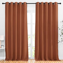 NICETOWN Blackout Room Divider Curtains 118 inches Long, Grommet Thermal Window Treatments Sound Reducing Drapes for Sliding Glass Door, Burnt Orange, W66 x L118, 2 Pieces by TinyTreasures Baby Boutique