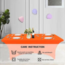 IVAPUPU 4FT Table Cloth for Rectangular Fitted Events Stretch Orange Table Covers Washable Cover Spandex Tablecloth Protector for Party, Wedding, Cocktail, Banquet, Festival by CozyNest Decor