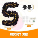 Joyhalo 2 Pack Halloween Garland with Lights, Black Maple Leaves Lighted Garland for Mantle, 5.7FT Light Up Leaf Autumn Vines Outdoor for Door Frame, Fireplace and Thanksgiving Fall Decor by CozyNest Decor