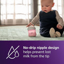 Philips Avent Natural Baby Bottles with Natural Response Nipples (Slow Flow, Flow 2), 4oz, Pink, 4-Pack, SCY900/14 by TinyTreasures Baby Boutique