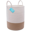 OrganiHaus Boho Laundry Basket 15x18, Baby Hamper for Nursery, Boy Basket for Toys, Basket for Blankets fror Living Room, Large Woven Basket for Storage, Towel Basket & Blanket Basket, Honey by TinyTreasures Baby Boutique