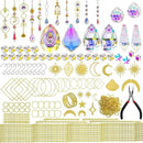 H&D HYALINE & DORA 215pcs DIY Crystal Suncatcher Kits for Adults Art Crafts Set with Rainbow Maker Prisms Pendant Sun Catchers Hanging Decor for Window Garden Wedding, Gold by GreenHaven Gardens