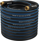 Fevone 100 ft Garden Hose, 2-Year Warranty, Heavy Duty Water Hose, Hybrid Polymer, Kink Resistance, Flexible, Durable, Solid Brass Fittings, 3/4" GHT, 5/8" ID, 600 PSI, by GreenHaven Gardens