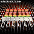 Kabob Skewers Stainless Steel Long BBQ Barbecue Skewers, Flat Metal Kebob Sticks Wide Reusable Grilling Skewers for Meat Chicken,Set of 9 Including 2 barbeecue rack with Storage Bag by GreenHaven Gardens