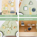 Wooden Baby Push Walker and Toddler Pull Learning Activity Toy - Develop Motor Skills & Creativity - Multiple Activities Center for 1-3 Years Old Boys and Girls by TinyTreasures Baby Boutique