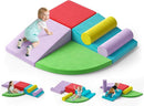 Lischwert Foam Climbing Blocks for Toddlers 1-3, 6pcs Soft Play Set with Crawling Exploration Toys, Indoor Outdoor Infant Safe Blocks for Baby Gym Toddler Playground by TinyTreasures Baby Boutique
