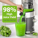 Aeitto Cold Press Juicer, Juicer Machines with 4.9" Large Feed Chute, Fits Whole Vegetables and Fruits, Professional Juice Maker, Easy to Clean, High Juice Yield, Easy to Assemble,Grey by CozyNest Decor