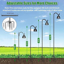 CMASTER Shepherd Hook for Outdoor, 1 Pack 46Inch Bird Feeder Pole with 5 Prong Base Heavy Duty Adjustable Garden Hook for Hanging Plant, Hummingbird Feeder, Lantern(46Inch) by GreenHaven Gardens