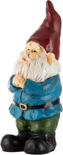 Alpine Corporation 12" Tall Classic Outdoor Garden Gnome Yard Statue Decoration by GreenHaven Gardens