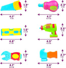 Tub Works® Tools™ Mold Free Bath Toys, 6 Pack | Sealed, No Hole Bath Toys Design Keeps Moisture Out | Soft, Squeezable & Float on Water | Easy-Grip Baby & Toddler Bathtub Toys | Great for Baby Pools by TinyTreasures Baby Boutique