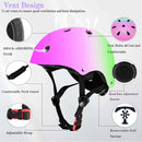 Kids Bike Helmet Set Adjustable for Children, Boys, Girls and Teenagers Aged 3-8 Years Includes Elbow, Knee, Wrist Guards Children's Helmet Protection Set for Bikes SkateboardsRollerskates by TinyTreasures Baby Boutique