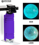 EasyMicro LED Lighted Pocket Microscope 60-120X Magnification Purple Color by TinyTreasures Baby Boutique
