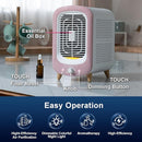 Jafanda Air Purifier for Home Bedroom 780sq ft, HEPA & Activated Carbon, Air Cleaner with Fragrance Sponge & Nightlight for Smoke, Allergies, Dust, Odor, VOC, Pet Dander, Pollen, Office, Desktop, Pink by TinyTreasures Baby Boutique