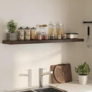 Floating Shelves for Wall, 55"W x 9.3"D x 1.5"H, Long Wooden Wall Mounted Display Shelves with Invisible Brackets for Living Room, Bedroom, Bathroom, Kitchen Decor and Storage, Set of 1, Walnut by CozyNest Decor