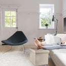 ALASDO Storage Ottoman Footrest Stool Small Ottoman with Storage Foldable Ottoman Foot Rest Footstool Bench for Living Room 17x13x13inches Beige by CozyNest Decor