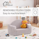 Welnow 2-in-1 Kids Sofa Chair, Convertible Toddler Chair Flip Out Children Sofa Chair with Wave Armrests Folding Kids Play Sofa with Side Pockets & Removable Cover Armchair for Girl or Boy by CozyNest Decor