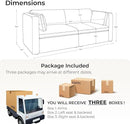 CHITA Small Modular Sectional Fabric Sofa Set, Extra Comfty Loveseat Cloud Couch, FSC Certified Modular Sectional Couch for Living Room, 78 inch Width,2 Seat Modular Sofa, Blue by CozyNest Decor