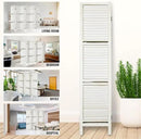 Room Divider with Shelves, Privacy Screen, Room Dividers and Folding Privacy Screens, 6 Panel Wood Temporary Wall Partition Separation Separator, White by CozyNest Decor