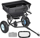 VEVOR Tow Behind Broadcast Spreader, 130LBS Capacity, Tow-Behind Lawn Spreader with 13 in Tires, 30 Adjustable Setting & 9.8 ft Spreading Width, Lawn Spreaders for Seed, Fertilizer, Salt, Ice Melt by GreenHaven Gardens