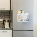 Magnetic Basket Organizer Holder for Fridge Magnetic Storage Bin Box Containers, White Magnetic Locker Organizer Holder for Kitchen Storage, Magazine, Whiteboard,10" × 3.34" ×5.9" by CozyNest Decor