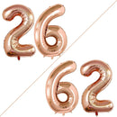 GOER Number 26 Balloons for 26th Birthday Party Decorations,42 Inch Jumbo Foil Helium 62 Balloons for 62nd Birthday Party Decoration (Champagne Gold) by TinyTreasures Baby Boutique