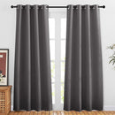 NICETOWN Blackout Doorway Curtains 80 inch Length - Grommet Room Darkening Thermal Insulated Soundproof Window Treatments for Bedroom/Closet (2 Panels, 46 x 80 Inch, Grey) by TinyTreasures Baby Boutique