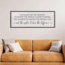 LuZhiQiang Serenity Prayer Bible Verse Sign Wall Decor God Grant Me Christian Inspiraional Quotes 40"×15" Wall Art for Living Room Bedroom (Black) by CozyNest Decor