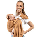 Boba Ring Sling Baby Carrier Newborn to Toddler - Lightweight & Breathable Baby Sling, Hip-Healthy Carrier Sling, Baby Wrap Carrier for Front & Hip Carry, 8-35 lbs (Linen Rye) by TinyTreasures Baby Boutique