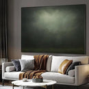 SIGNWIN 60"x72" Extra Large Framed Wall Art Moody Green Abstract Cloudscape, Minimalist Atmospheric Print for Home Living Room Bedroom Decor (Frame Assembly Required) by CozyNest Decor