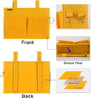 Surblue Bedside Caddy Hanging Bed Organizer Storage Bag Pocket for Bunk and Hospital Beds, College Dorm Rooms Baby Bed Rails, Camp 4 Pockets and 2 Hooks (Small, Yellow) by CozyNest Decor
