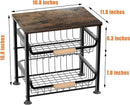 3-layer Kitchen Fruit Storage Basket Snack Rack, Countertop & Desktop Pull-out Metal Basket with Handle, Organizers by CozyNest Decor