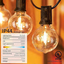 Brightown Led String Lights Outdoor 55Ft G40 Patio Lights with 52 Led Shatterproof Bulbs(2 Spare), Waterproof Led Globe Hanging Lights for Backyard Porch Bistro Balcony Decor, E12 Socket, 2200K by CozyNest Decor