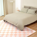 Super Soft Rug for Bedroom, 5x8 Ft Pink and White Area Rug Classic Checkered Shaggy Anti-Skid High Pile Soft Fluffy Rug Fuzzy Carpet for Living Room Bedroom Kids Room Nursery, Dorm Home Decor by TinyTreasures Baby Boutique