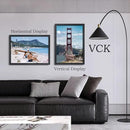 VCK 20x28 Poster Frame Set of 3 - Black, Textured Exclusive Solid Wood Picture Frames, Wall Hanging by CozyNest Decor