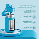 Kids Insualated Water Bottle with Straw - 12oz Stainless Steel Water Bottle with Dual Spouts, Leak-Proof, BPA-Free, Double Wall Vacuum Keeps Cold for 24 Hours for Sports, Travel, School (Azure Blue) by CozyNest Decor