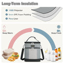 Mancro Breastmilk Cooler Bag with Ice Pack, insulated bottle bag for Daycare and Travel, Double Layer Baby Bottle Cooler Bag Fits 6 up to 9 Ounces for Nursing Moms, Light Grey by TinyTreasures Baby Boutique