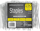 Squirrel Products U Shape Garden Stakes Metal, 6 Inch Landscaping Staples, 11 Gauge Stakes for Landscaping Fabric, 2.9mm 15x2.5x15cm – 150 Pack by GreenHaven Gardens