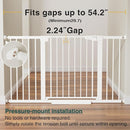 Cumbor 2 Pack 29.7-54.2" Baby Gate for Stairs, Mom's Choice Awards Winner-Auto Close Dog Gate for Doorways, Easy Install Pressure Mounted Pet Gate Indoor, Wide Safety Gate for Dog, White by TinyTreasures Baby Boutique