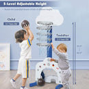 Costzon Kids Basketball Hoop, Toddler Sports Activity Center w/ 5 Adjustable Height Levels, Basketball Soccer Golf Game Set, Indoor Outdoor Basketball Hoop Set Gift for Baby Infant by TinyTreasures Baby Boutique