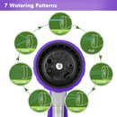 RESTMO Garden Hose Nozzle, Heavy Duty Metal Water Hose Nozzle with 7 Adjustable Spray Patterns, High Pressure Hand Sprayer with Flow Control, Best for Watering Plant & Lawn, Washing Car & Pet, Purple by GreenHaven Gardens
