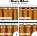 ANRODUO Back Tab Blackout Curtains for Bedroom Living Room, Rod Pocket Pinch Pleated Thermal Insulated Room Darkening Curtains 84 Inches Long 2 Panels, Mustard Yellow, 42 x 84 Inch by TinyTreasures Baby Boutique