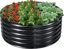 EDOSTORY 17" Tall, 42" Round Metal Raised Bed Garden Bed Kit, Galvanized Planter Raised Garden Boxes Outdoor, Large Metal Raised Garden Beds for Vegetables, Flowers, Herbs by GreenHaven Gardens