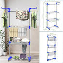 Bigzzia Clothes Drying Rack, 67.7 Inch Laundry Drying Rack with Foldable Base, 4 Tier Stainless Steel Drying Rack Clothing, Movable Laundry Rack for Indoor Outdoor-Blue by TinyTreasures Baby Boutique