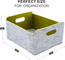Welaxy Storage Baskets Collapsible Felt Storage bin Foldable Shelf Drawers Organizers for Kids Pet Toys magazine Books Clothes Closet Cabinet decluttering (Curry +Moss green + Wild berry) by TinyTreasures Baby Boutique