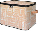 Custom Storage Basket with Name, Personalized Storage Bins with Zipper Lid, Foldable Fabric Storage Box Large capacity with Handle Apricot by TinyTreasures Baby Boutique