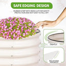 Galvanized Raised Garden Bed - 4x2x1.4FT Metal Planter Boxes Outdoor | Oval Steel Raised Bed Kit for Gardening with Protective Tape, Gloves for Vegetables, Flower, Herb (White) by GreenHaven Gardens