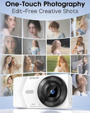 Digital Camera, Autofocus 48MP 4K Camera for Photography with 32GB Card, Portable Compact Point and Shoot Digital Camera for Teens Adult Beginner Kids with Metal Shell, 2000 mAh Battery by TinyTreasures Baby Boutique