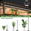 bedee LED Grow Light for Indoor Plants: 50 Inch Full Spectrum Plant Lights for Seed Starting with Timer and 10 Level Dimmable Standing Plant Growing Lamp for Greenhouse with Hanging Accessories by GreenHaven Gardens