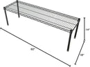 Omega Products Corporation 18" Deep x 60" Wide x 14" High Black Stationary Dunnage Rack by CozyNest Decor